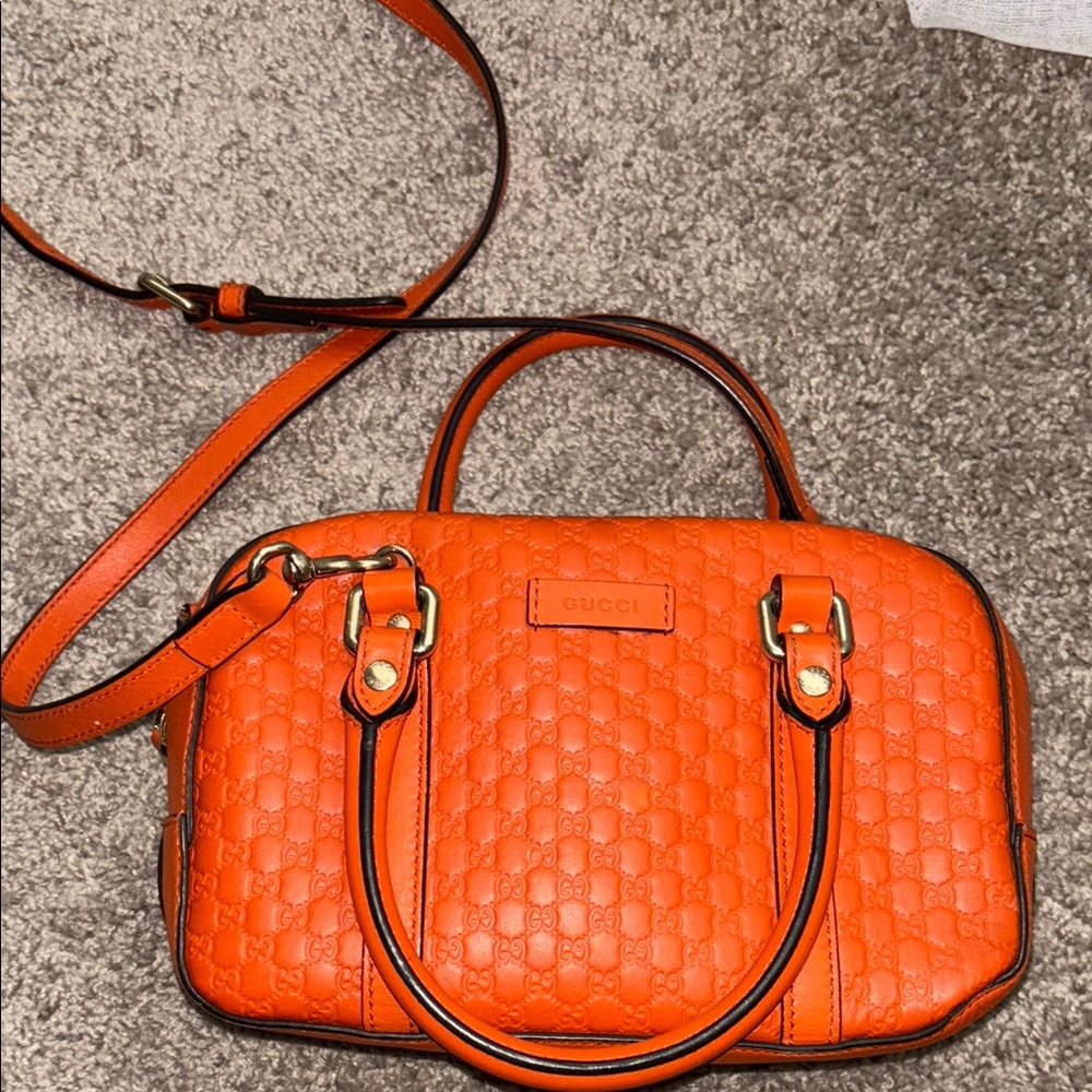 Gucci Vibrant Orange Crossbody Bag